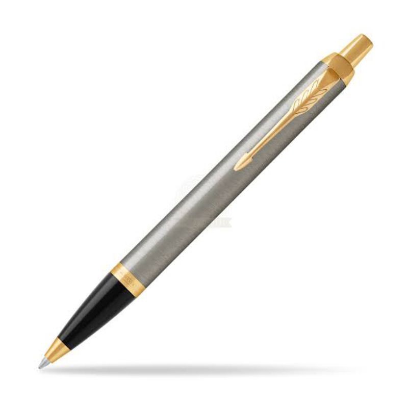 

Pulpen PARKER IM BRUSHED METAL GOLD TRIM BALLPOINT