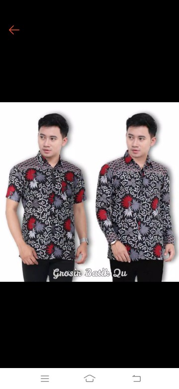 Kemeja Batik Pria Motif Kembang Langit