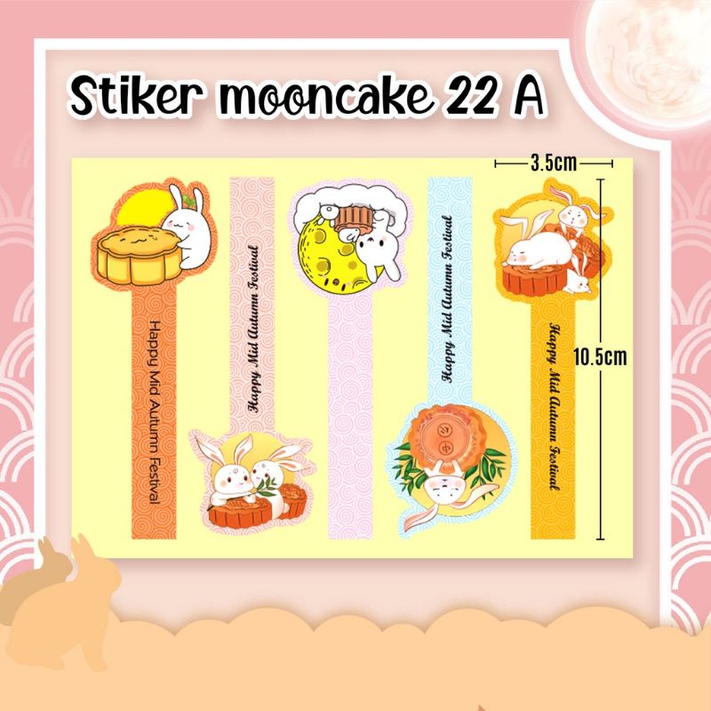 STICKER MOON CAKE PER LEMBAR - KODE 22 A