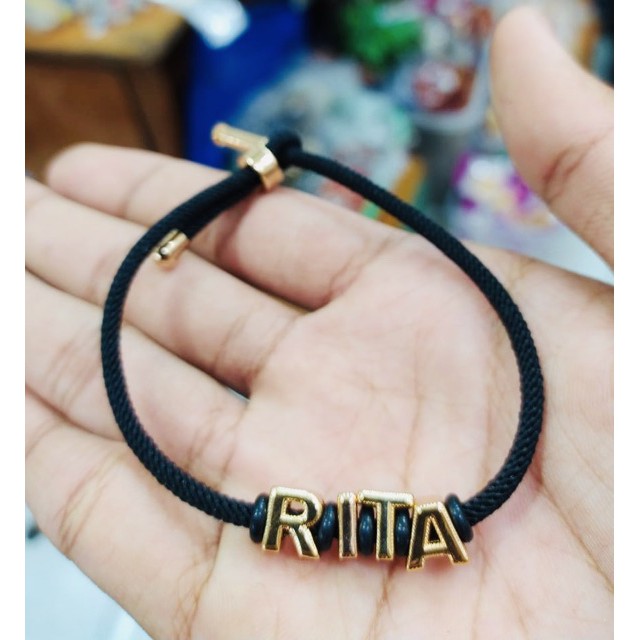 New Item! Gelang nama gelang inisial gelang tali hongkong gelang alphabet Baru!