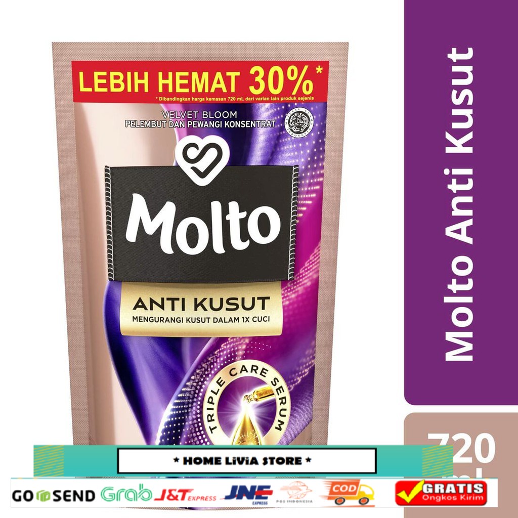 MOLTO ANTI KUSUT Velvet Bloom Pouch 720mL