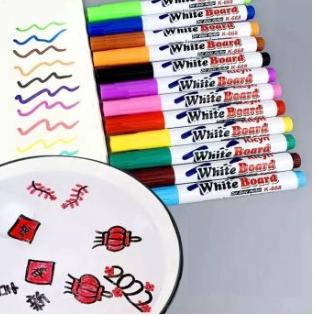 

(DaX➽) ★★ (1set isi 12spidol + sendok) Spidol Ajaib Air Warna Warni - Spidol Air Apung - Magic Marker White Board /Paling.murah