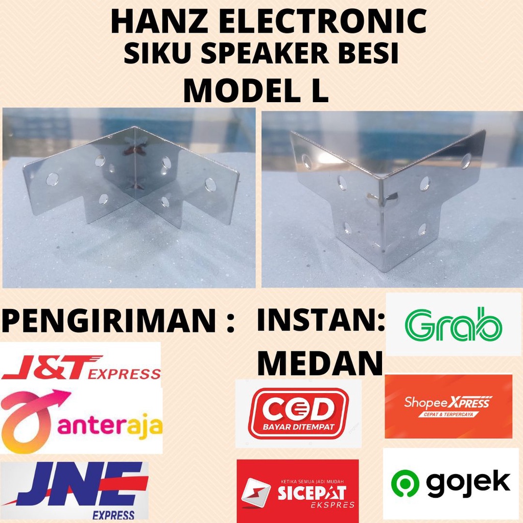 Siku besi L benteng Kecil box speaker Hardcase accessories