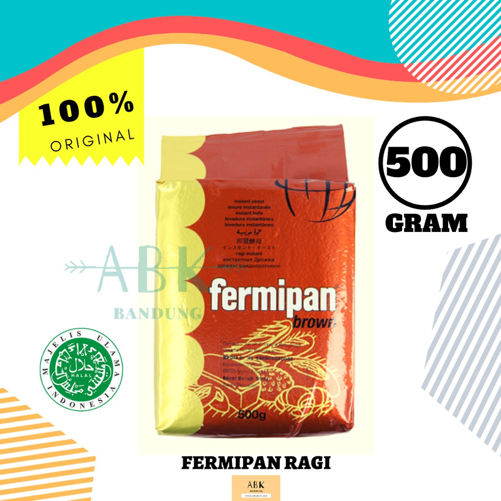 Jual Ragi Yeast Fermipan Brown 500gr Fermipan Brown Ragi Instan 500