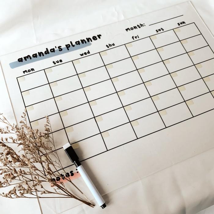 

Notebook / Acrylic Monthly Planner