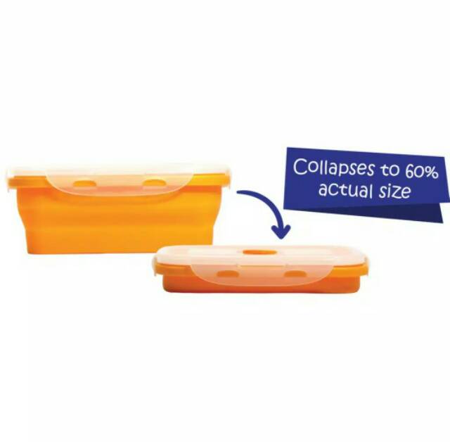 BABY SAFE COLLAPSIBLE FOOD CONTAINER SC02O(ORANGE) / SC02G(GREEN) JEFF BABYSHOP