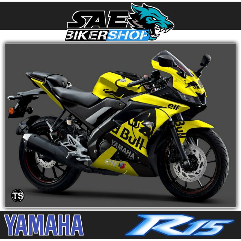 PROMO  DECAL FULLBODY R15 V3 REDBULL KUNING LEMON