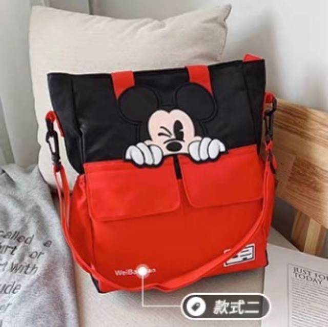 TOTE BAG MICKEY POCKET ADA TALI PANJANG NIQABIS TAS MURAH TAS FASHION TAS IMPORT LOOKALIKE