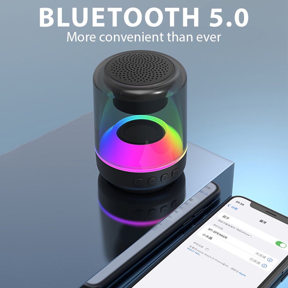 【COD】Viqoo Speaker S25 Bluetooth Speaker Microphone LED Smart Lamp Kecil Audio Subwoofer Nirkabel Portabel Volume Besar Speaker Bluetooth rumah tangga Kecil  Portable Spiker Bluetooth Speaker