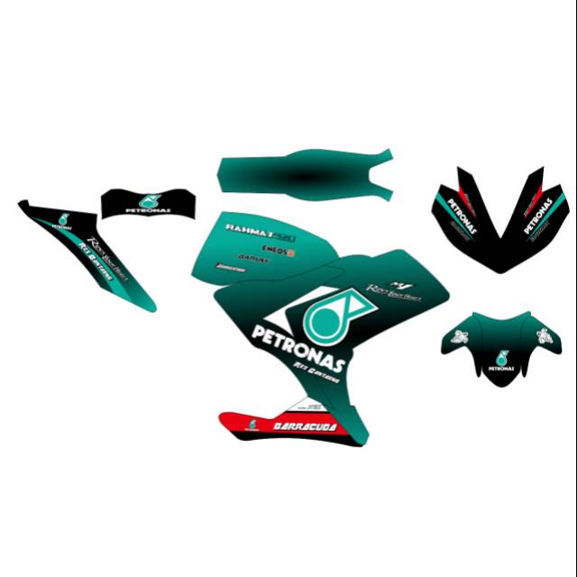 Sticker motor Decal Yamaha R25 R 25 FullBody Motif Petronas dan bisa request