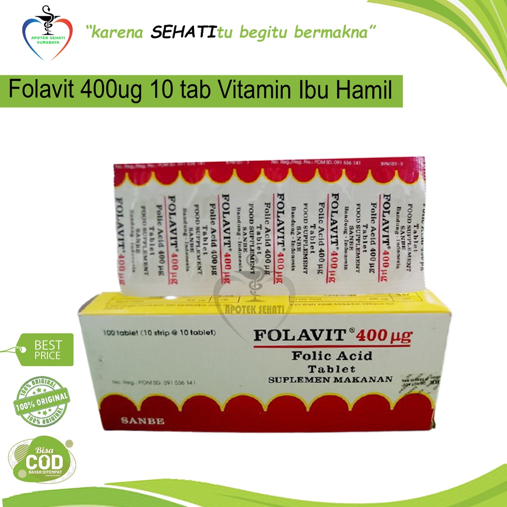 FOLAVIT 400 MCG PER STRIP SUPLEMEN IBU HAMIL DAN MENYUSUI