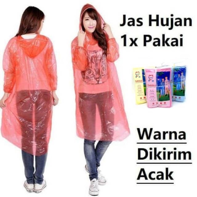 JAS HUJAN PLASTIK SEKALI PAKAI