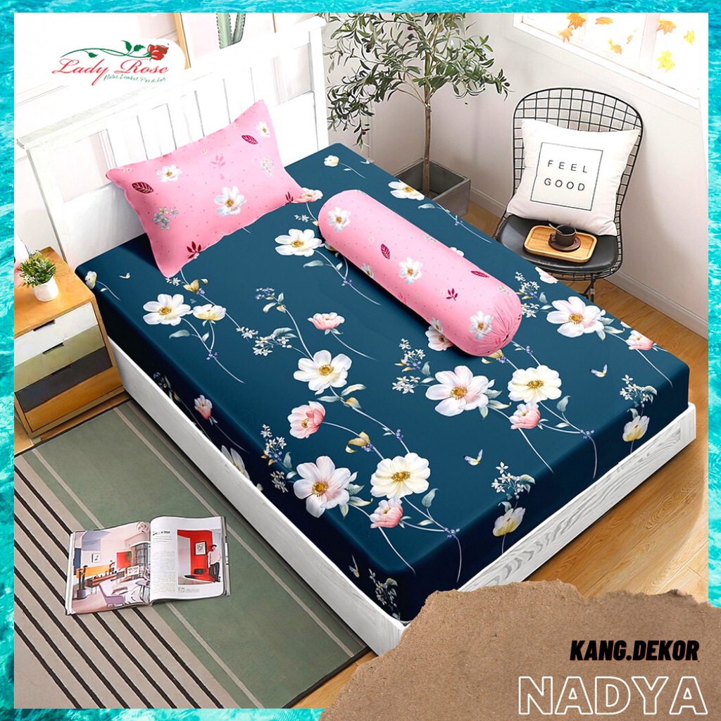 SPREI LADY ROSE SINGLE 120X200 NO 3 NADYA SEPRAI CANTIK KAMAR TIDUR SEPREI LADYROSE TERBARU PROMO MURAH PREMIUM ANTI LUNTUR SEPREI AESTHETIC SEPRAI CANTIK SEPRE PROMO ANTI LUNTUR MOTIF LADY ROSE PLUS SARUNG BANTAL SPREI DEWASA ALAS KASUR SPREI ADEM