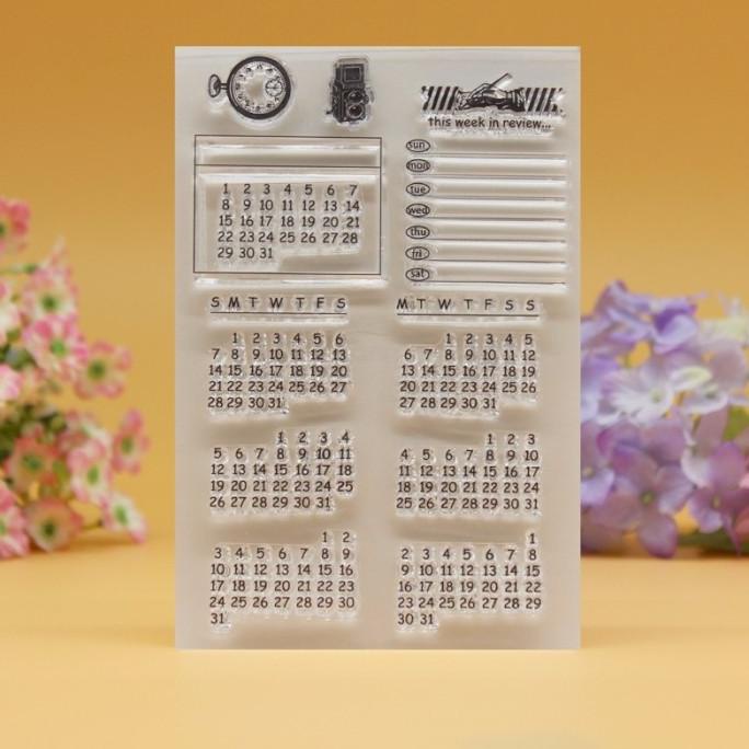 

[BISA COD] Clear Stamp (Stempel Transparan/Bening) - Calendar Design