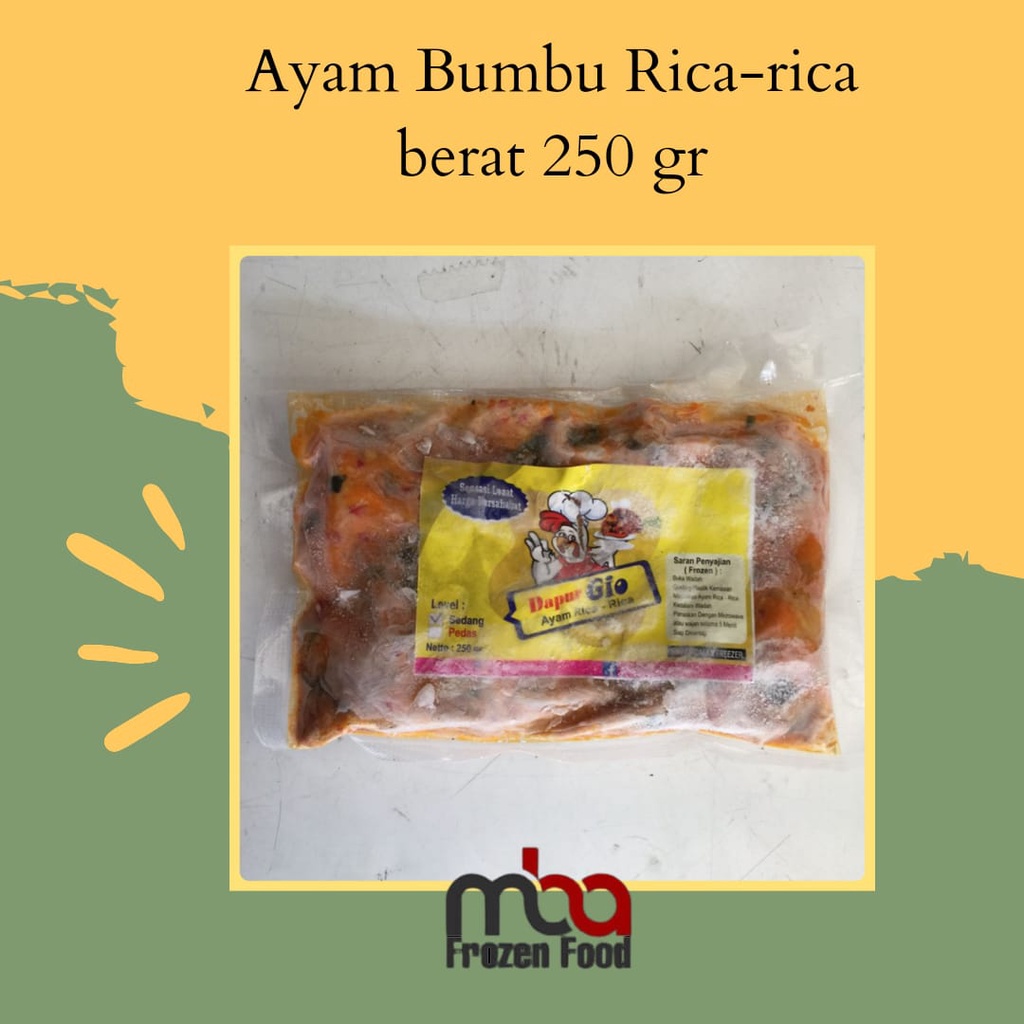 Ayam Bumbu Rica-rica berat 250 gr - FROZEN FOOD
