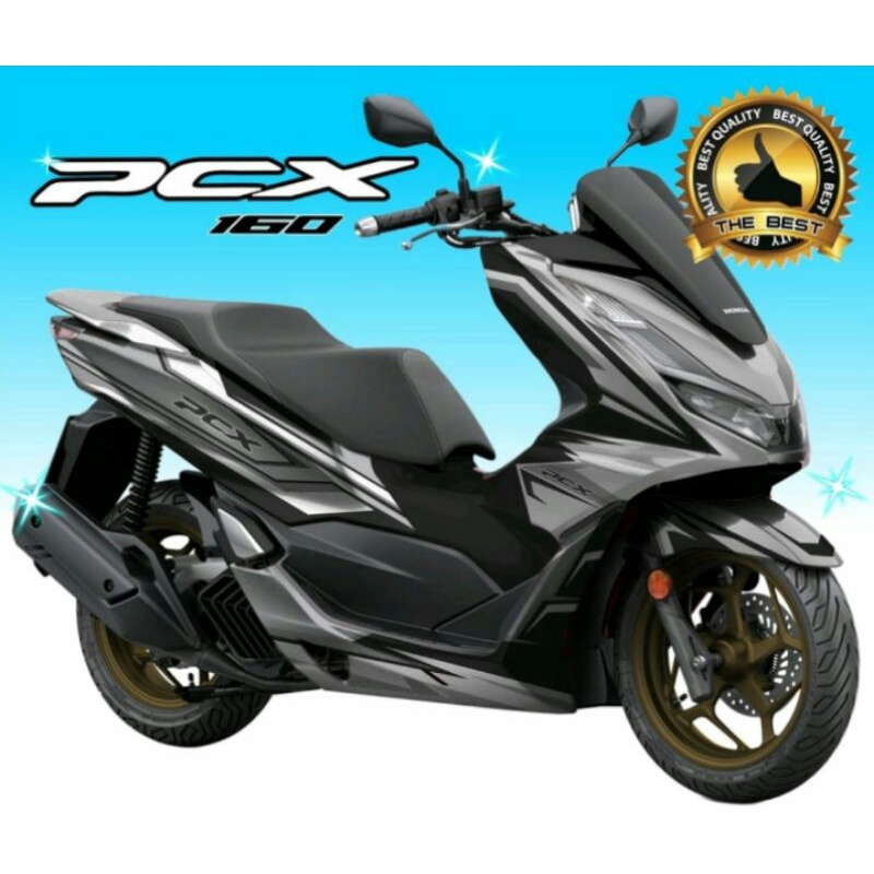 Sticker Decal Motor PCX 160 Full Body Variasi Grapis Silver