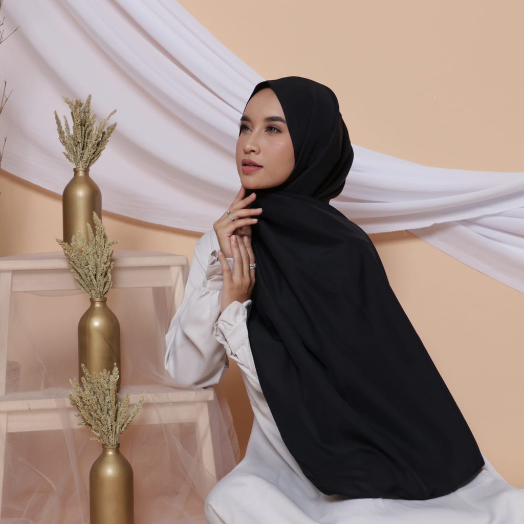 Jilbab Pashmina Polos Basic Panjang Kerudung Sabyan Diamond Jaya Hebat