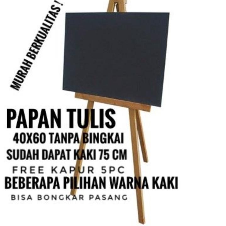 

☊Jual☊ papan tulis 40x60 beserta standing 75 dan kapur 38 ✹