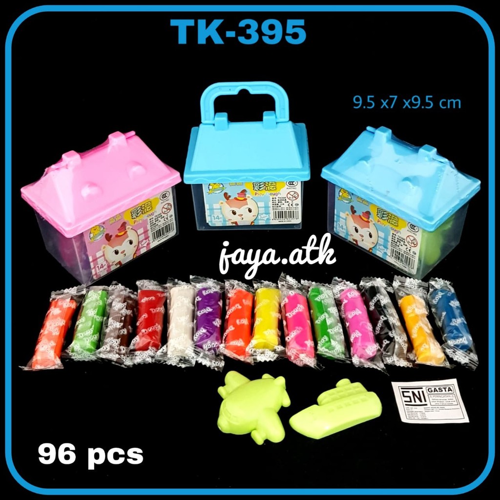 MALAM LILIN PLASTISIN WARNA WARNI CLAY MAINAN EDUKASI ANAK PLUS CETAKAN BENTUK TK-395