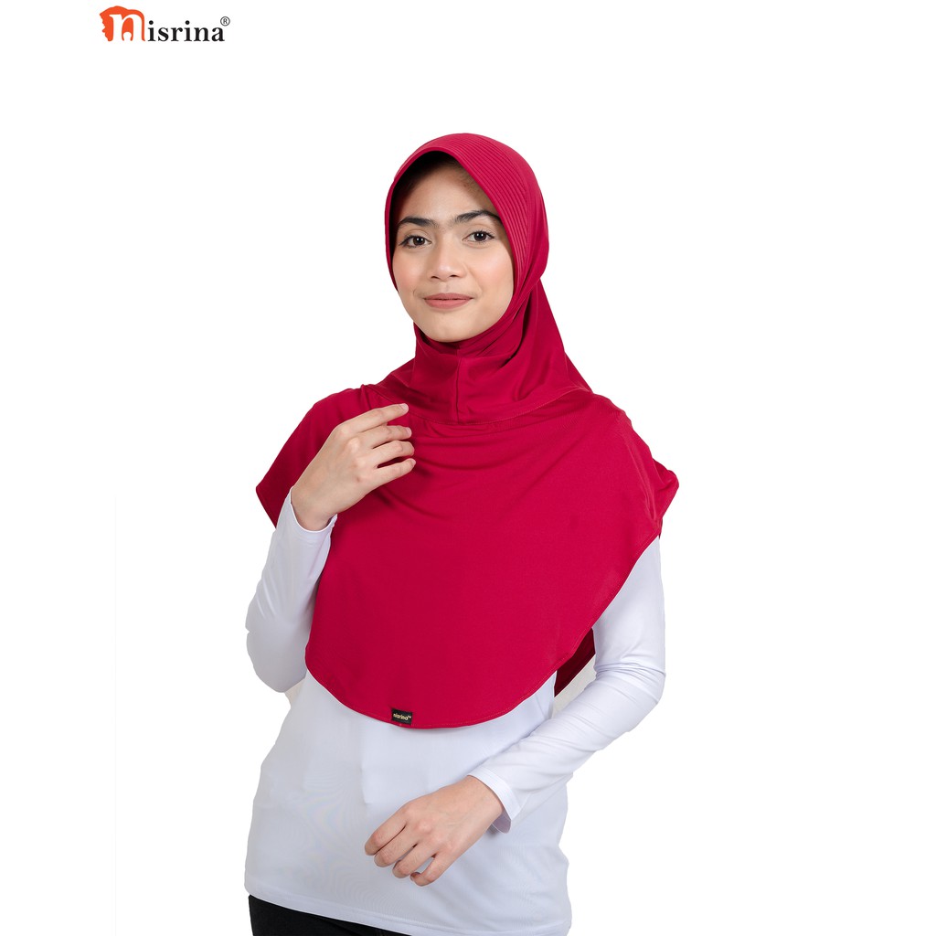 Nisrina Hijab Instan Polos Kerut Kanan Kiri Bintang Palastri