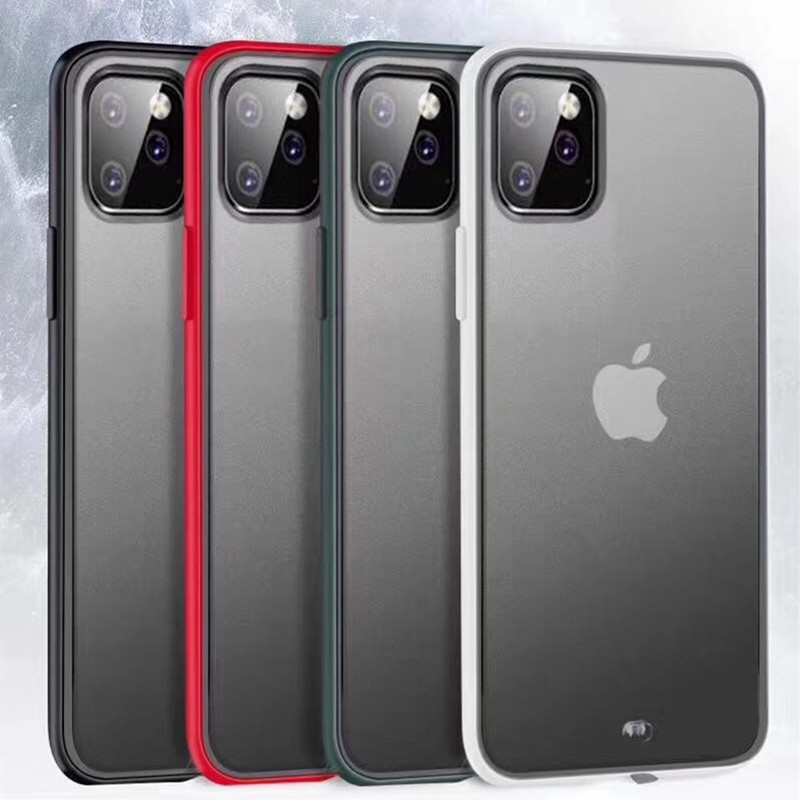 Case Warna Matte Transparan Bahan PC untuk Iphone 11 Pro Max 6 6S 7 8 Plus X XS XR