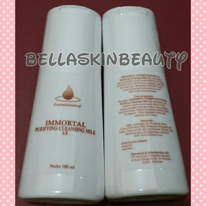 IMMORTAL PURIFYING CLEANSING MILK AX | SUSU PEMBERSIH KULIT BERJERAWAT BPOM