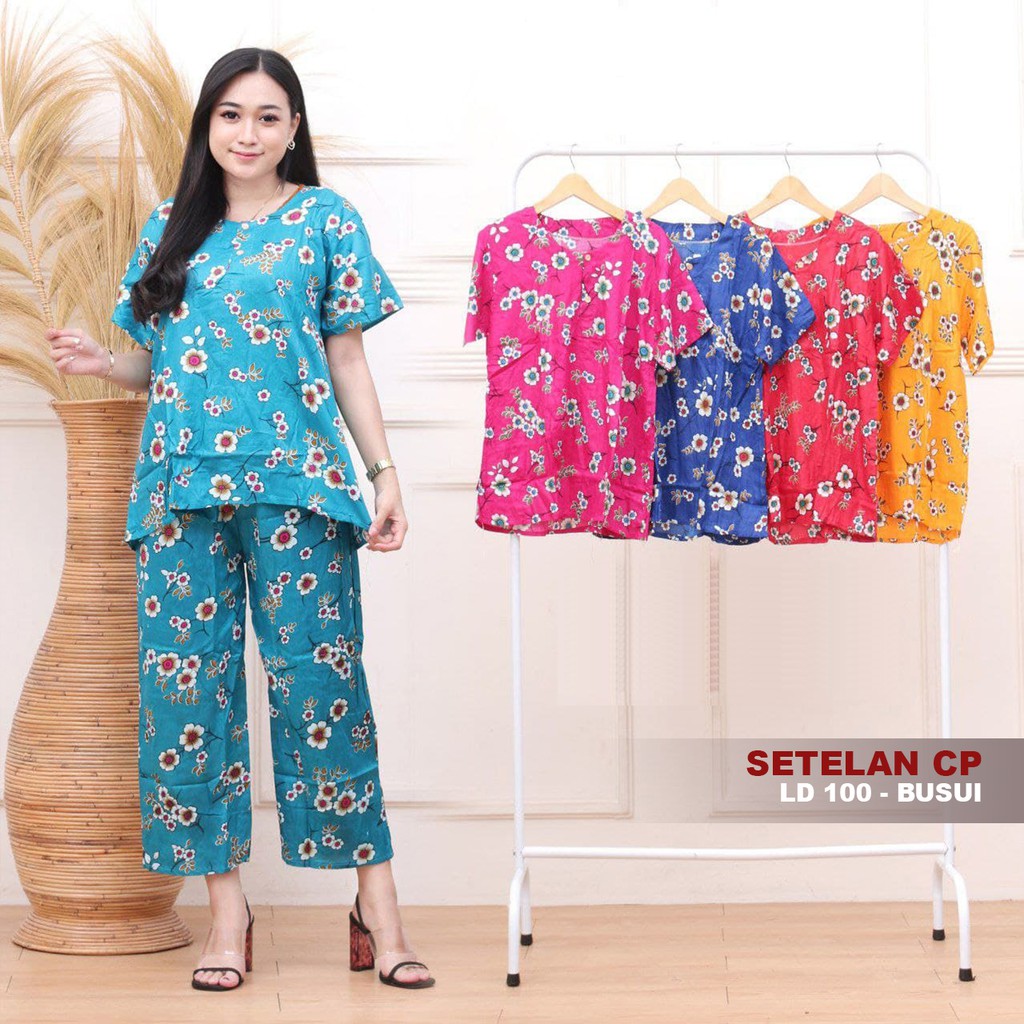 Baju tidur piyama. setelan celana panjang. setelan cp motif batik acak. meabatik. baju murah cp