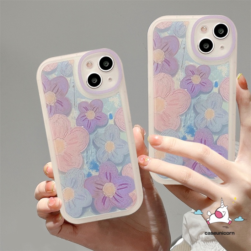 Case Redmi 12c A1 9 9A10 K40S 9C 10C 9T POCO M3 F4 X3 Pro X3 NFC Redmi Note10 10s 11 11S 9 8 9pro 10pro 11Pro 9s INS Retro Flowers Oval Perlindungan Lensa Shockproof Soft TPU Cover