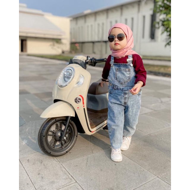 Overall Jeans Anak 1-6 tahun Super Premium / Overall Panjang Jeans Washed