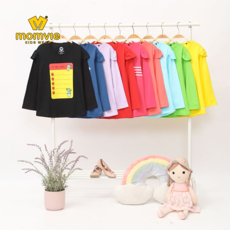KAOS PANJANG ANAK PEREMPUAN Dorothy Ruffle coton combed 24s ATASAN PANJANG ANAK/ KAOS COTTON