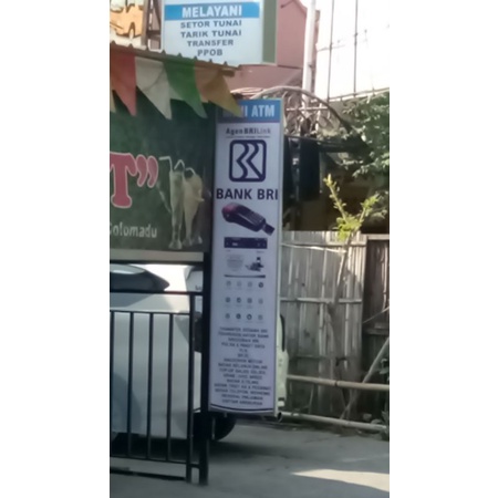 Banner MMT Agen BRILink ukuran 50 x 200 cm (sepasang)