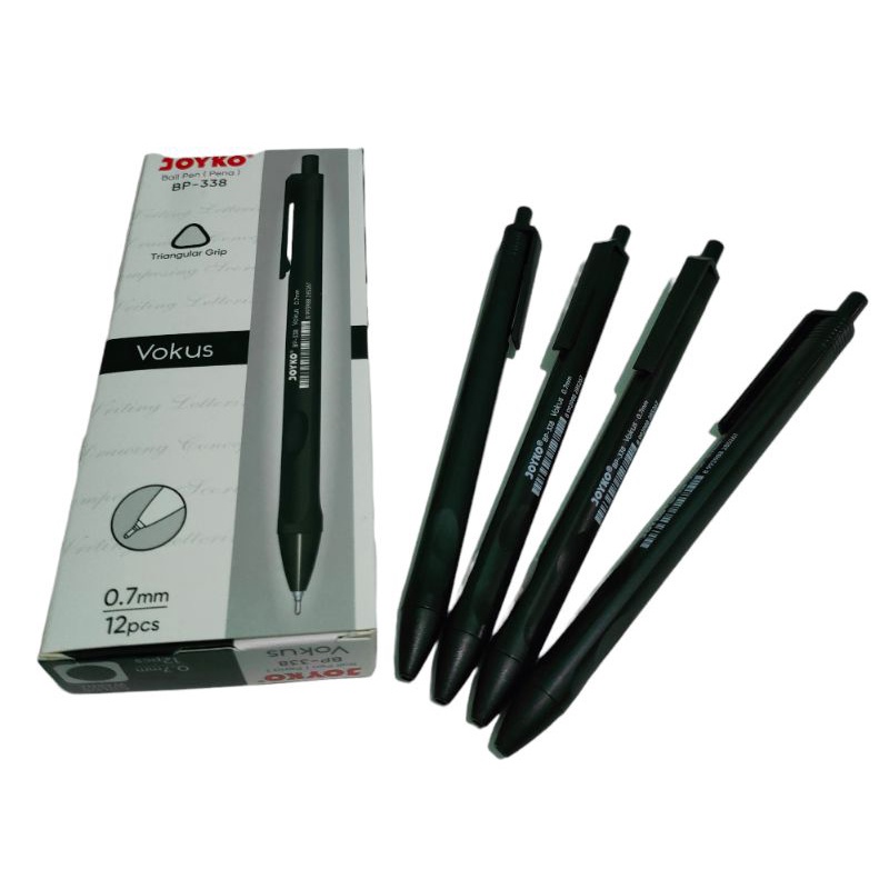 

Adawaat SELUSIN ( 12 PCS ) Ball Pen Pena Pulpen Cetekan Segitiga Vokus BP-338 Joyko 0.7mm