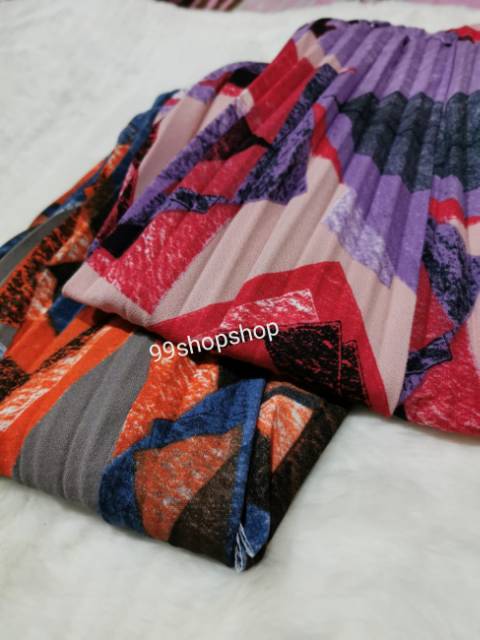 Rok prisket payung motif//maxamara skirt/abstrak//import//bangkok//bagus//laris