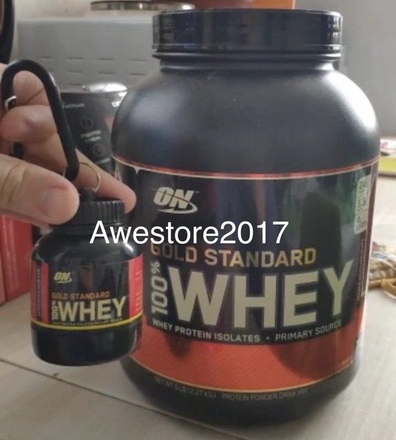 Whey Portable Container Wadah Protein Bcaa Creatine Keychain Wgs To Go Funnel Shaker Corong Botol Dymatize Iso 100