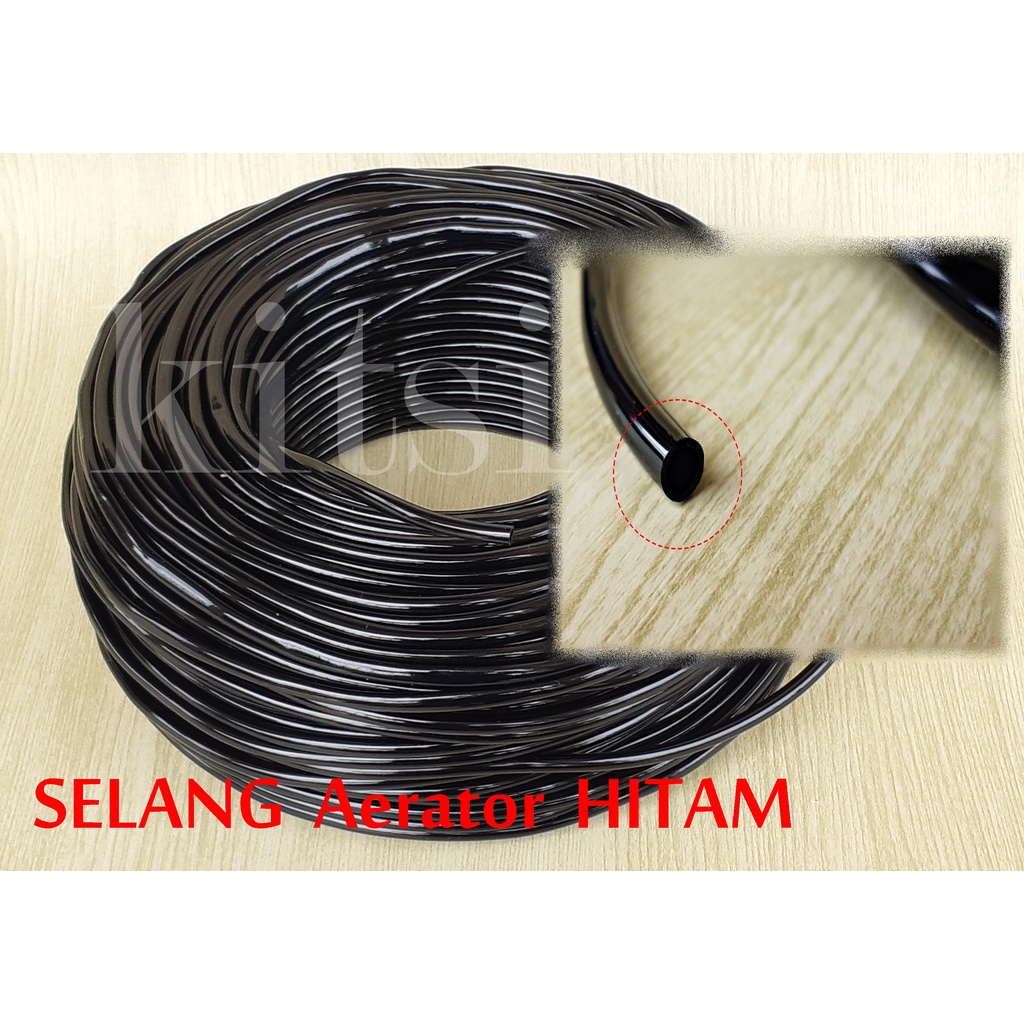SELANG AERATOR HITAM / PER METER / SELANG HITAM HIDROPONIK AQUARIUM / SELANG HITAM ANTI LUMUT / SELA