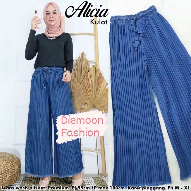 Alicia Kulot Jeans Wash. Kulot murah