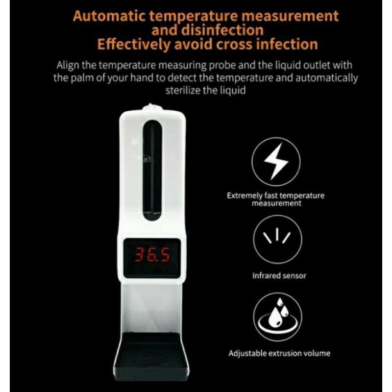 Thermometer infrared Handsanitizer Dispenser Otomatis K9 Pro X