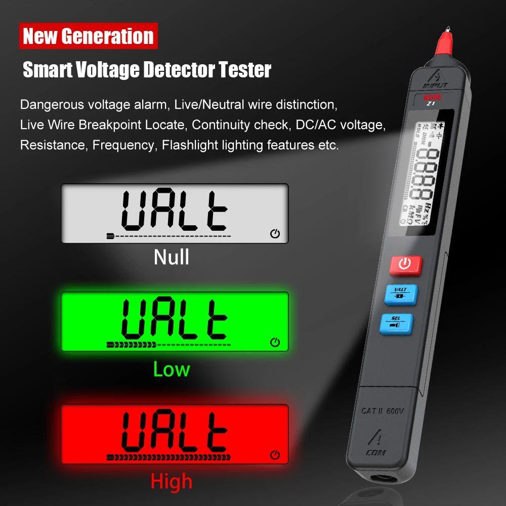 Top BSIDE Z1 pen Tester Detektor Tegangan Listrik True RMS Ohm Hz NCV