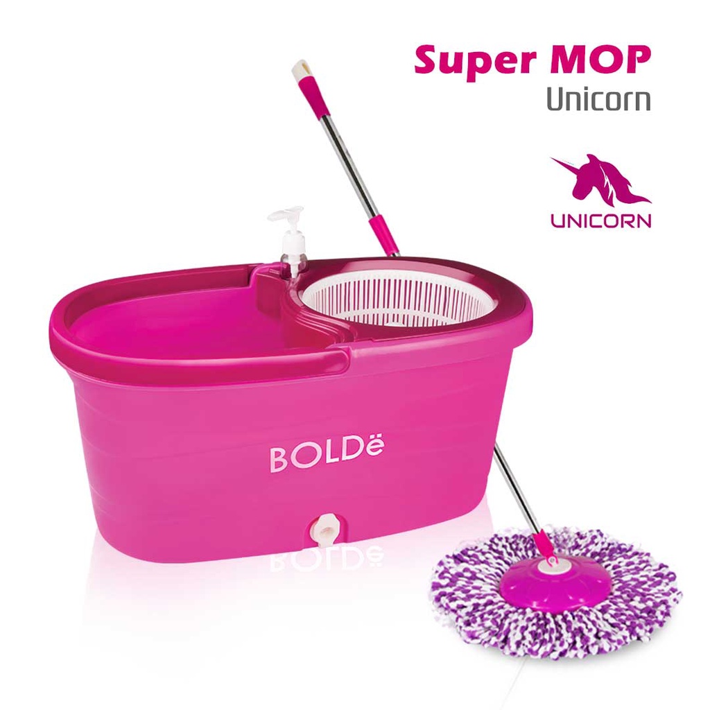 Alat Pel Bolde Super Mop M 788 X + Botol Pewangi Alat Pel Putar Alat Pel Putar Bolde Mop Unicorn