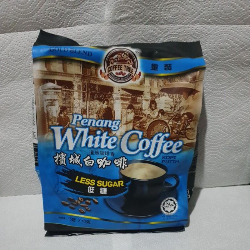 

White coffee penang less sugar 3in1