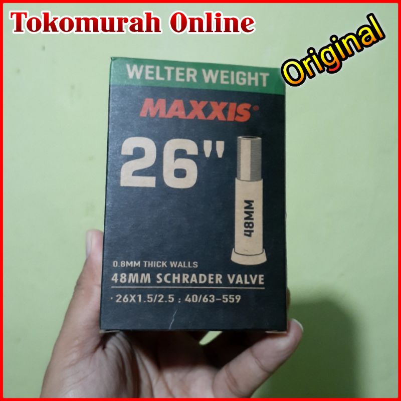 Ban dalam Sepeda maxxis 26 x 1.50 Schrader valve pentil Kepala Besar