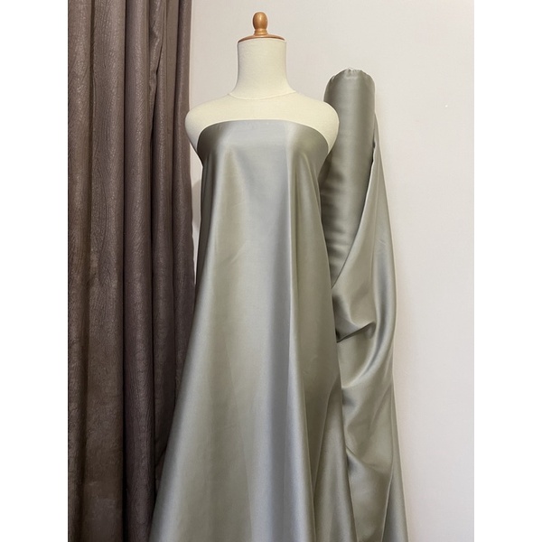 Kain Satin Maxmara Original Warna Sage Green