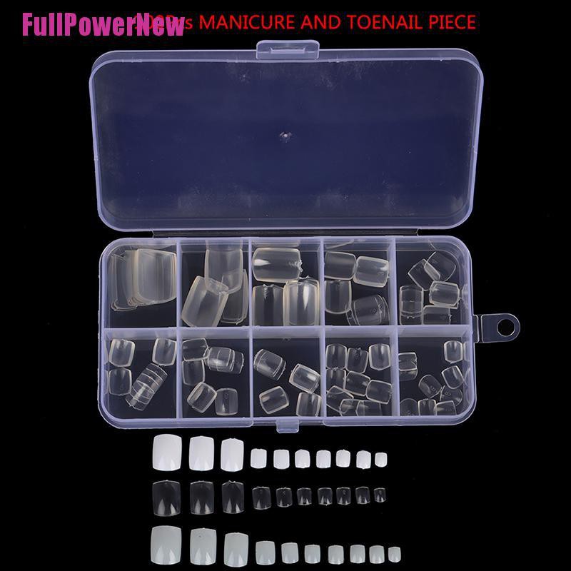 100pcs Kuku Palsu Bahan Akrilik Untuk Dekorasi Nail Art