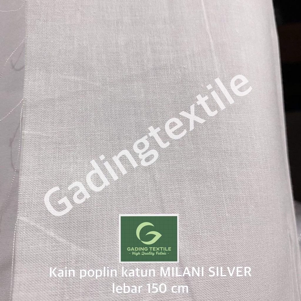 ( per 1 roll ) kain katun poplin putih MILANI SILVER full cotton 100 % bahan surban sorban batik cap tulis baju koko gamis ikhrom ihrom ihram mori kafan dekorasi