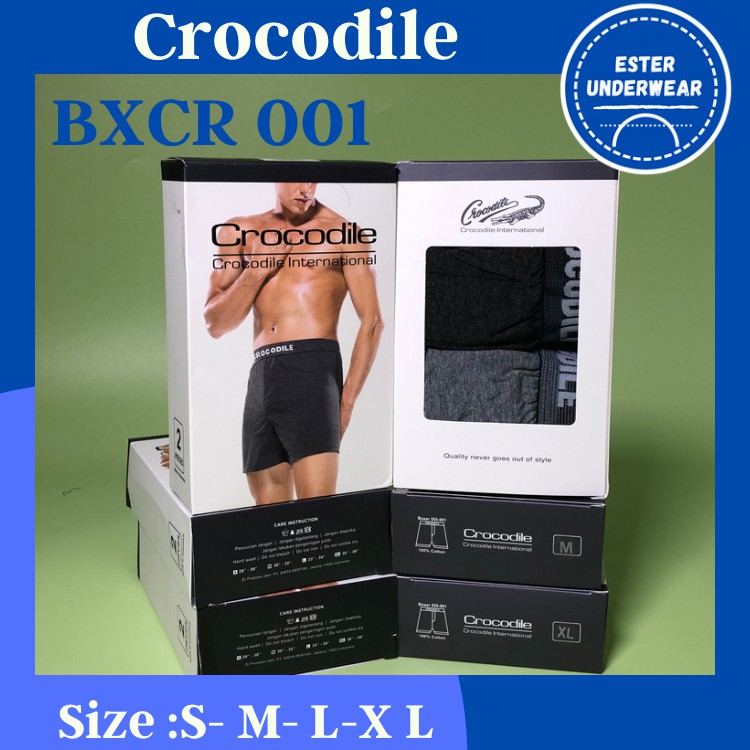 Celana Boxer Pria CROCODILE CR BX 001 Isi-2 Pcs/Pack