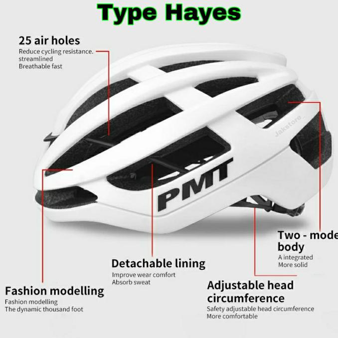 Helm Sepeda PMT Type Hayes Helm PMT Hayes Not Rockbros Not Cairbul