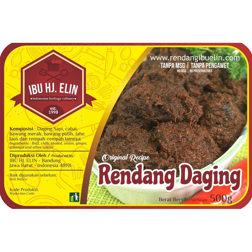 

Rendang Jeroan ( Limpa / Paru ) - Rendang Ibu Elin