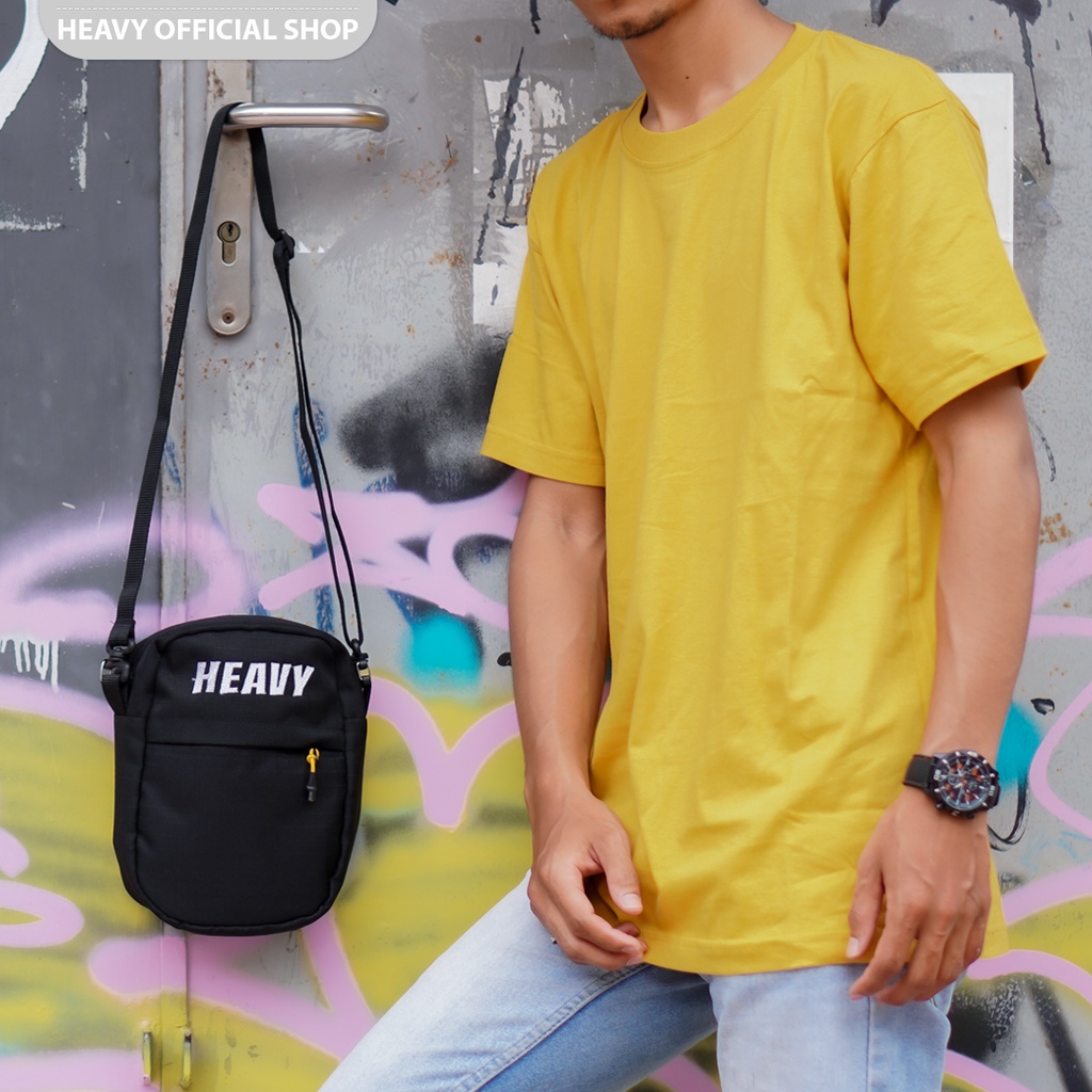 Heavy Cross Body Bag Casual Men's - Shoulder Bag Premium - Sling Bag Heavy - Tas Selempang Pria