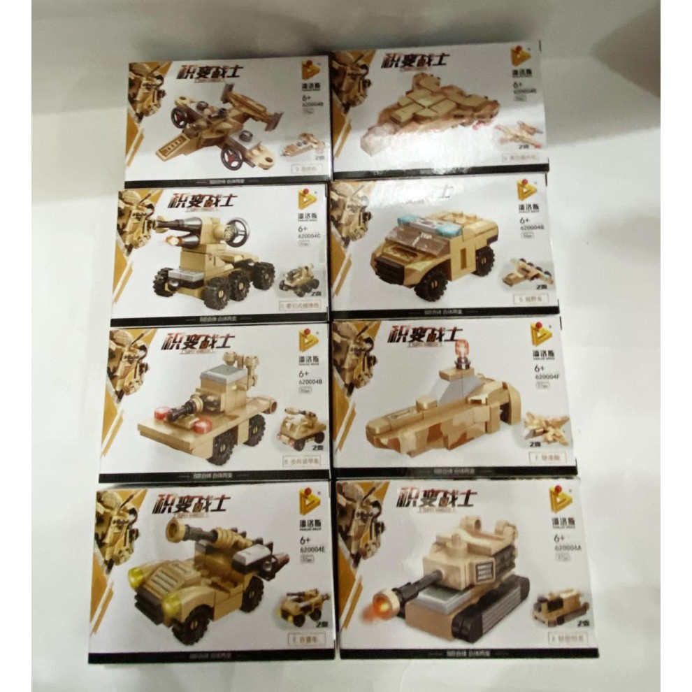 Bricks Lego Block Panlos Super Warrior Military Army 8in1 620004