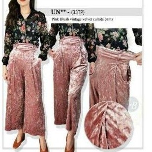 GU uniqlo velvet glossy kulot